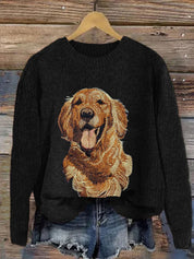 Genevieve Astor | Bunny Print Crewneck Sweater For Women