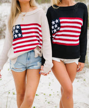 Daisy Collingwood | American Flag Knit Sweater For Women