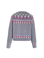 Adriana Lindqvist | Nordic Patterned Cardigan For Women