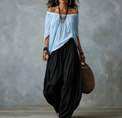 Novalee Penhurst | Off-Shoulder Top & Pants Lounge Set For Women