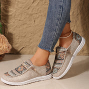 Harriet Wyndmoor | Women's Tribal Print Canvas Slip-On Sneakers