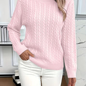 Simone Aldridge | Cable-Knit Round Neck Sweater For Women
