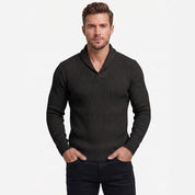 Cole Holham | Shawl Collar Knit Sweater For Men