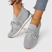 Lucinda Vanthorpe | Black Knit Lace-Up Orthopedic Sneaker
