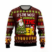 Jingle Frost | Red Dabbing Santa Reindeer Christmas Sweater For Men