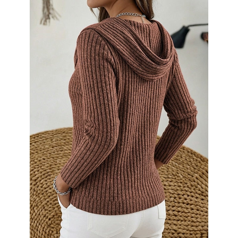 Marguerite Danvers | Cowl-Neck Ribbed Sweater For Women