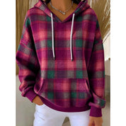 Margaux Delcourt | Checked Hoodie With Drawstring Hood For Women