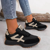 Genevieve Stormcroft | Green & Tan Orthopedic Lace-Up Sneakers