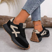 Genevieve Stormcroft | Green & Tan Orthopedic Lace-Up Sneakers