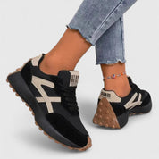 Florianne Blackstone | Black & Beige Orthopedic Platform Sneakers