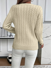 Simone Aldridge | Cable-Knit Round Neck Sweater For Women