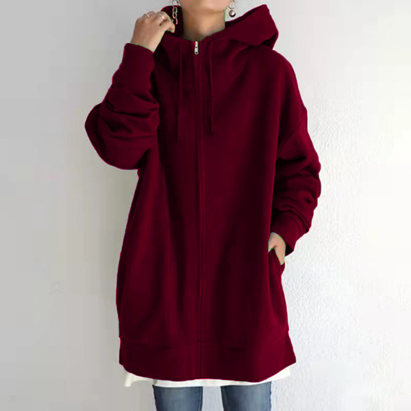 Solene Girard | Zip-Up Fleece Hoodie For Women