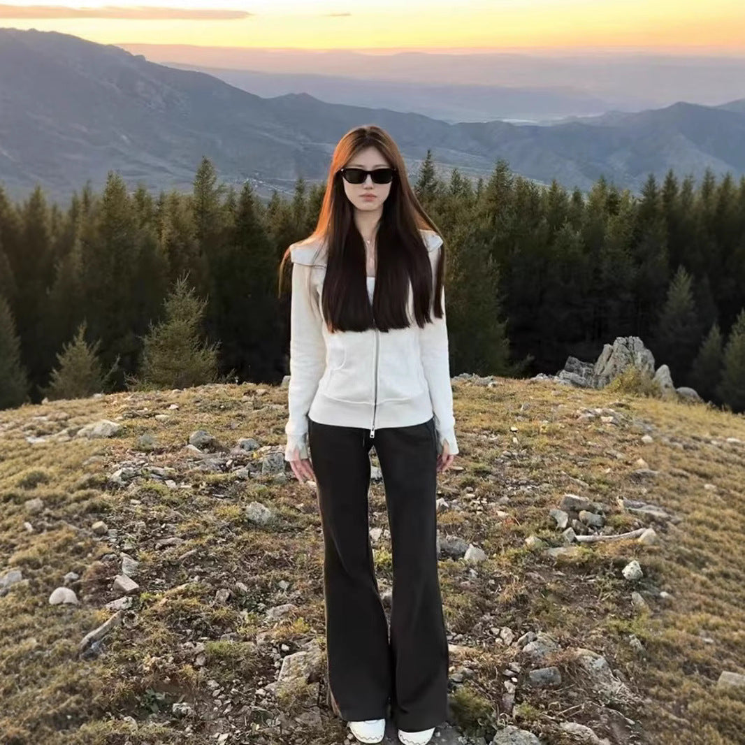 Delphine Roussel | Slim Fit Zip-Up Hoodie For Women