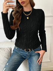 Bianca Verlaine | Cable-Knit Sweater With Crew Neckline For Women