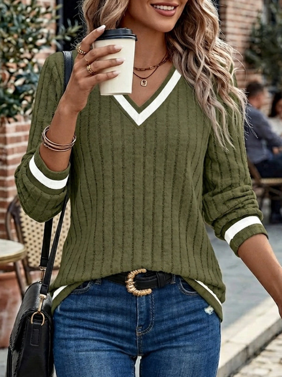 Anouk Verlaine | Ribbed Color-Block Sweater For Women