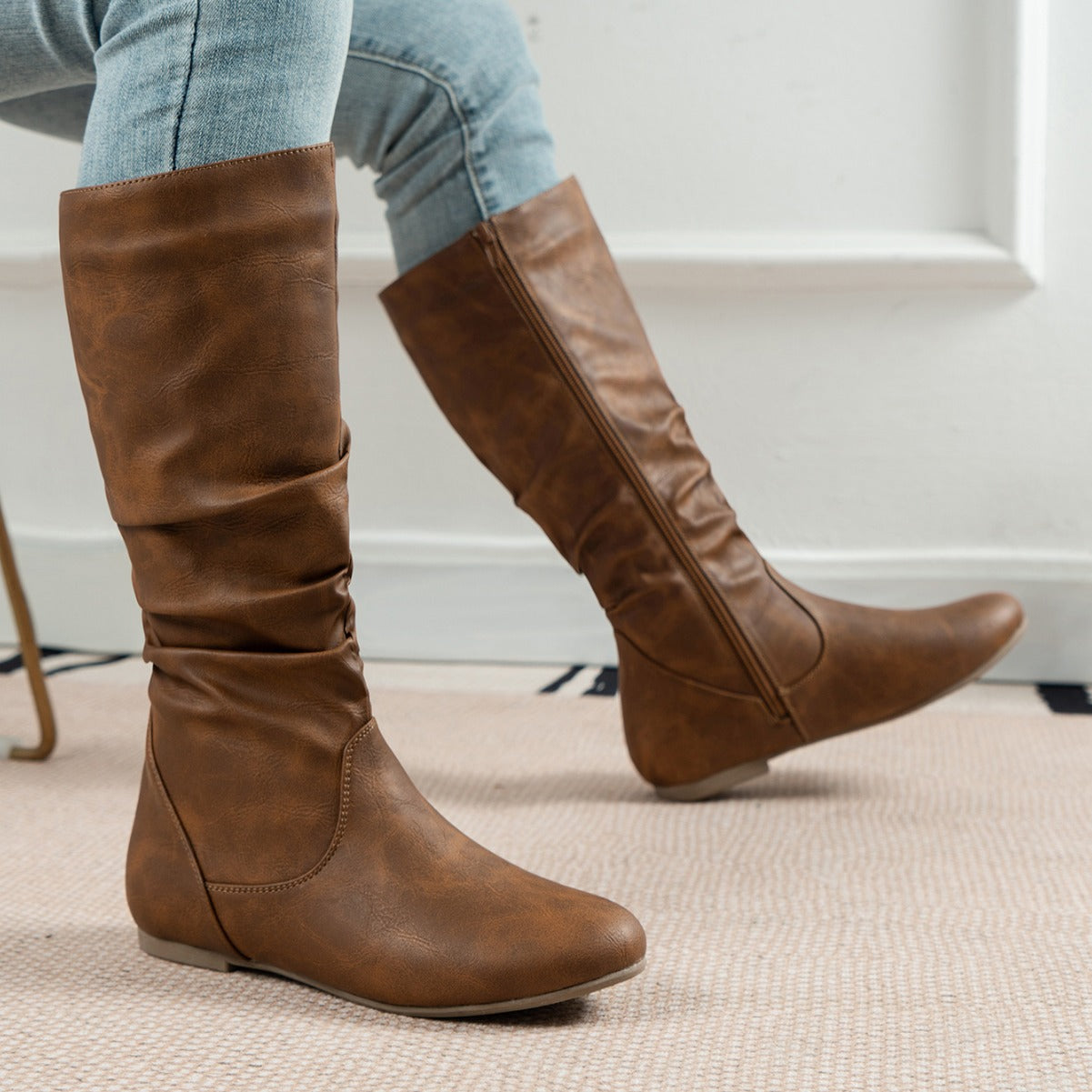 Sabrina Delcourt | Slouchy Knee-High Boots For Women