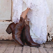 Giselle Chambord | Pointed Toe Cowboy Boots With Side Zip For Women