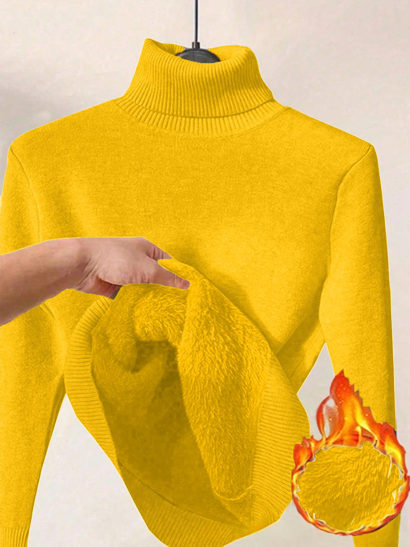 Margot Delaine | Turtleneck Fleece-Lined Sweater For Women