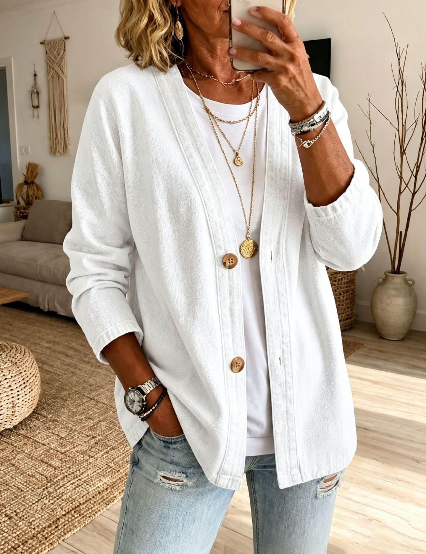 Danielle Westbrook | Casual Denim Cardigan Jacket For Women