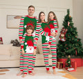 Yule Cheer | Red Striped Santa Print Christmas Pajamas Unisex & Family