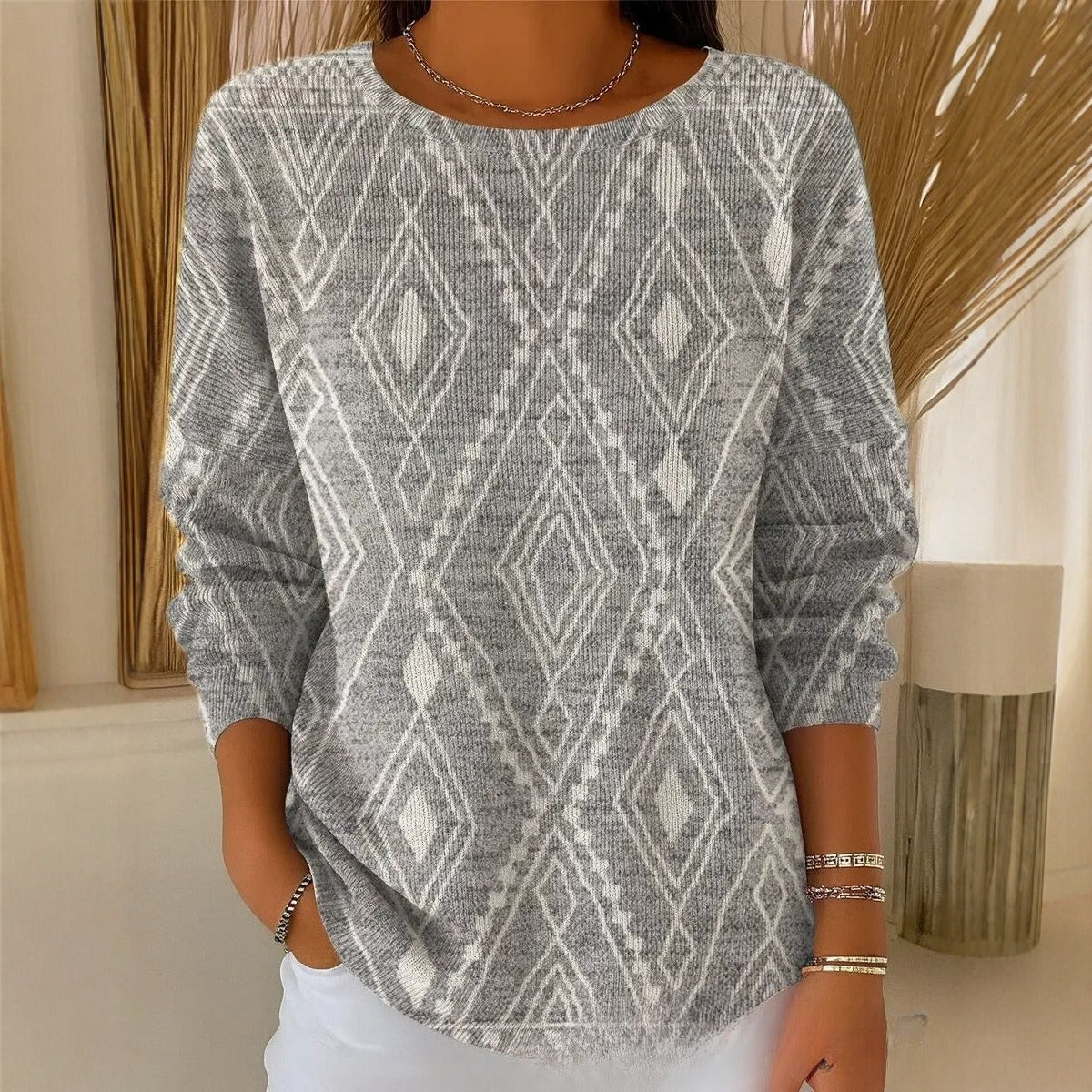 Camille Astwood | Aztec Print Sweater For Women