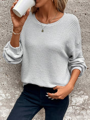 Adriana Ferretti | Waffle-Knit Sweater With Drop-Shoulder Sleeves For Women