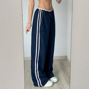 Anais Delorme | Striped Wide-Leg Track Pants For Women