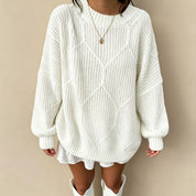 Margot Delvaux | Chunky Cable-Knit Oversized Sweater For Women