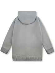 Theodora Winslet | Cozy Hooded Sweater With Sheep Patch Detail For Women