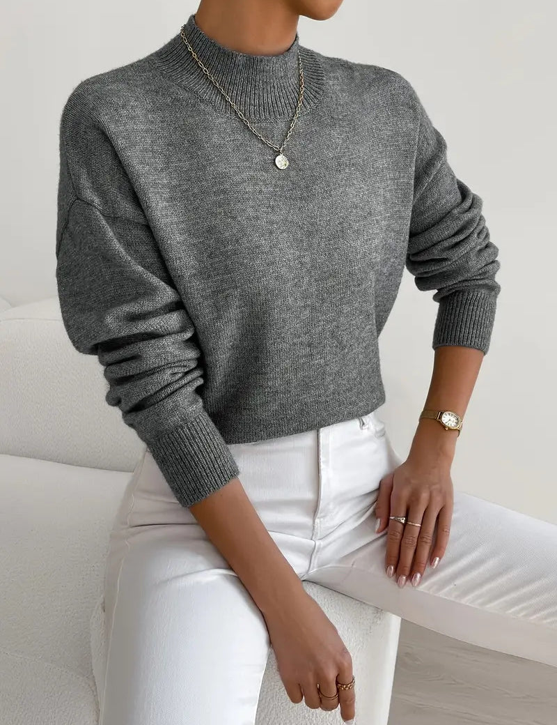 Elouise Cavanagh | Mock Neck Knit Sweater For Women