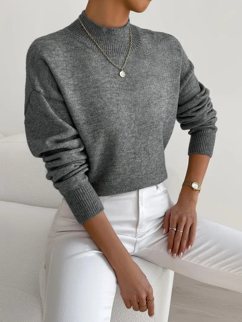 Elouise Cavanagh | Mock Neck Knit Sweater For Women