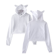 Estelle Bonnaire | Cat Ear Crop Hoodie For Women