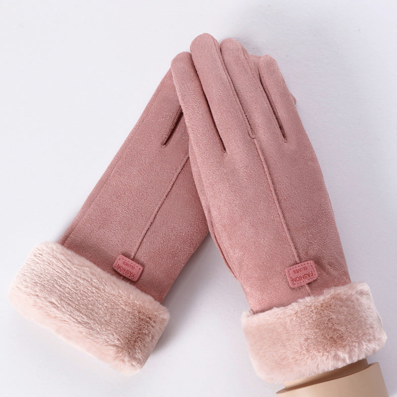 Pru Woodholt | Touchscreen Faux Fur Cuff Gloves For Women