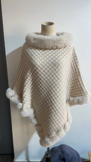 Ophelia Renwick | Fur Collar Cape Wrap For Women