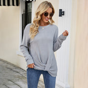 Margot Delaunay | Twist-Front Waffle Knit Sweater For Women