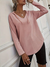Naomi Verlaine | Relaxed V-Neck Hoodie For Women