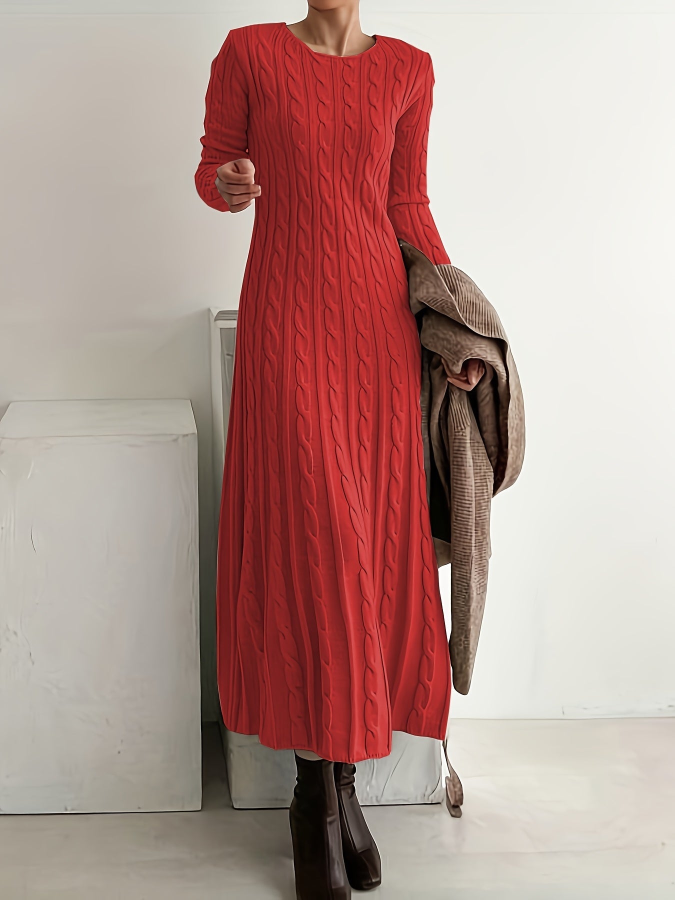Lucinda Woodcroft | Cable-Knit Maxi Dress For Women