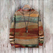 Maximilian Rutherford | Abstract Patchwork Print Sweater For Men