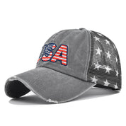 Beatrice Fontaine | Distressed American Flag Veterans Day Baseball Cap Unisex