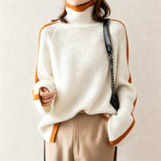 Gracie Rushworth | Contrast Trim Turtleneck Sweater For Women