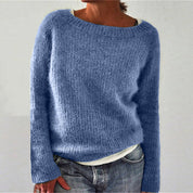 Jolie Brookwell | Classic Round Neck Knit Sweater For Women