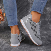 Delphine Rousset | Flower Print Lace-Up Sneakers For Women