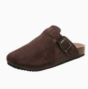 Antoine Duval | Suede Buckle Platform Clog Slippers For Unisex