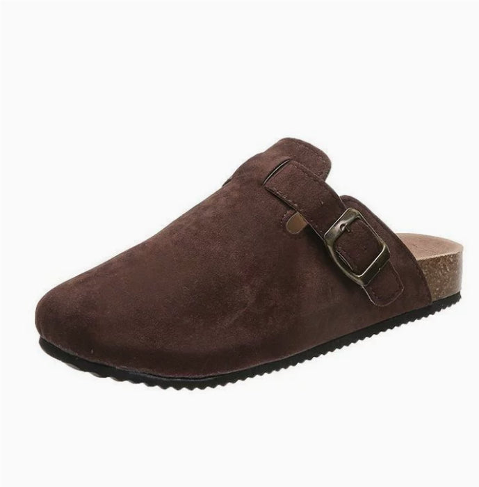 Antoine Duval | Suede Buckle Platform Clog Slippers For Unisex