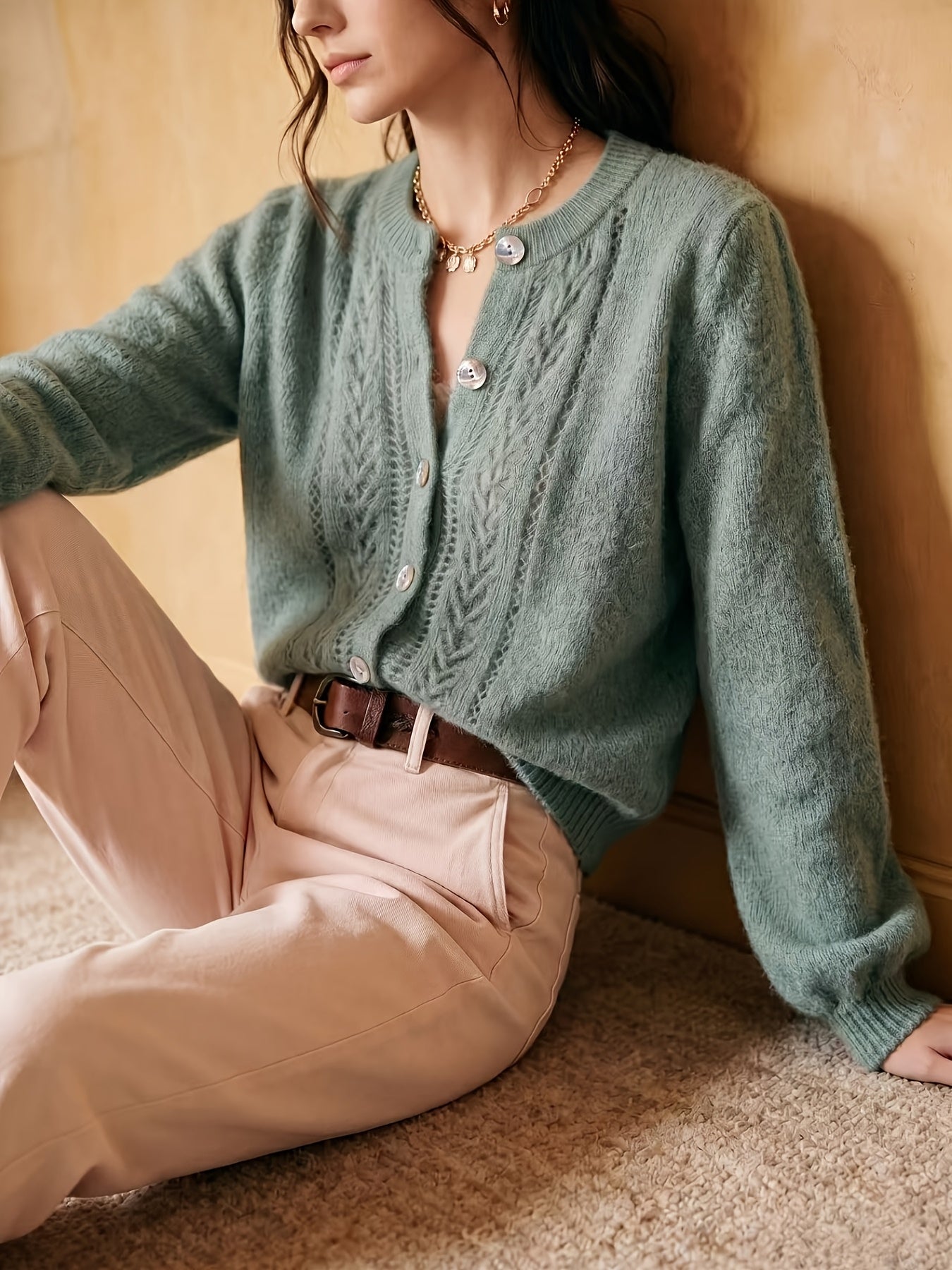 Renata Fontclair | Textured Round-Neck Sweater For Women