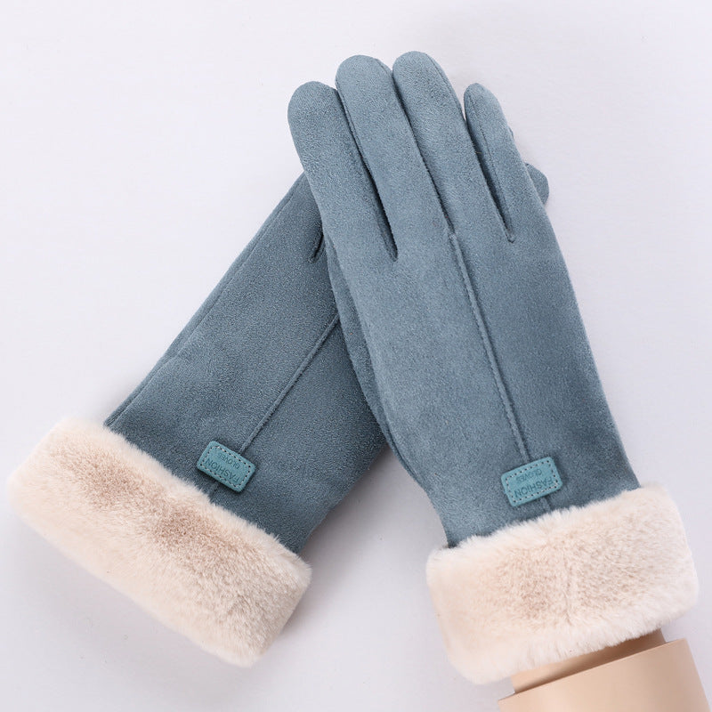 Pru Woodholt | Touchscreen Faux Fur Cuff Gloves For Women