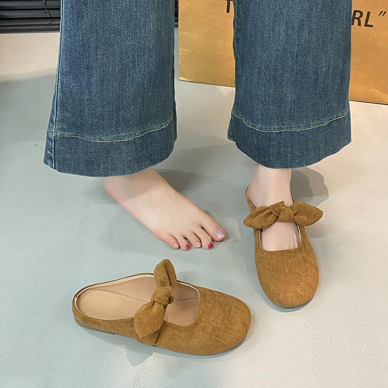 Camille Rousseau | Bow Mary Jane Mule Flats For Women
