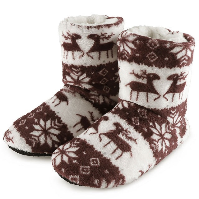 Noemie Fontenay | Cozy Christmas Fur Slipper Boots For Women