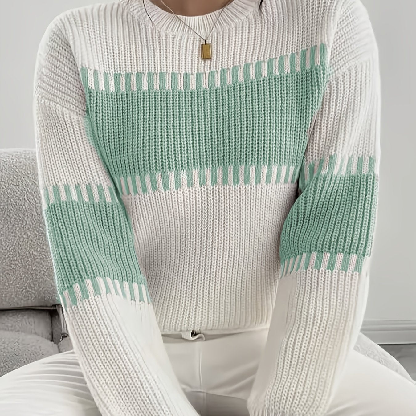 Margaux Thibault | Colour-Block Striped Sweater For Women