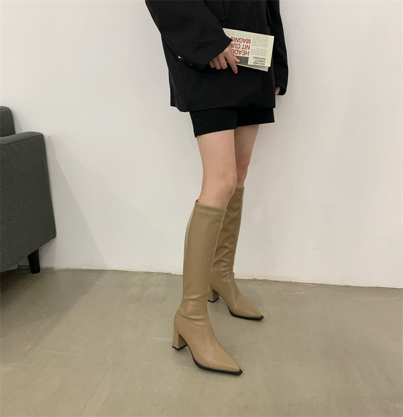 Celeste Armand | Pointed Toe Knee-High Boots For Women